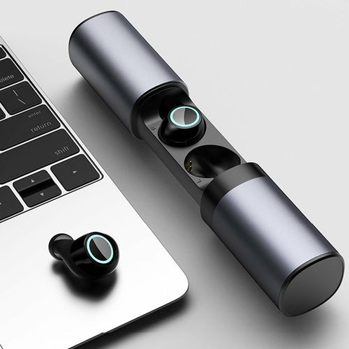 True Twin 2-in-1 Wireless Bluetooth Headphones with Built-In Phone Charger