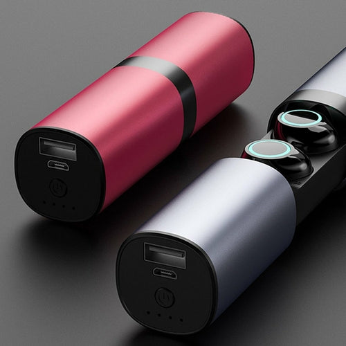 True Twin 2-in-1 Wireless Bluetooth Headphones with Built-In Phone Charger