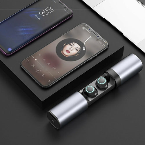 True Twin 2-in-1 Wireless Bluetooth Headphones with Built-In Phone Charger