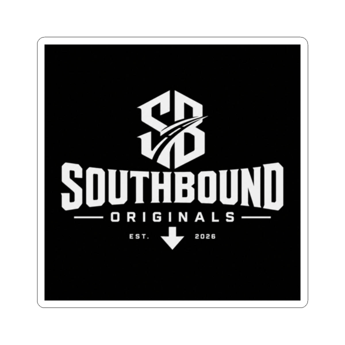 Southbound Originals Logo Sticker — Black Kiss-Cut Laptop Decal