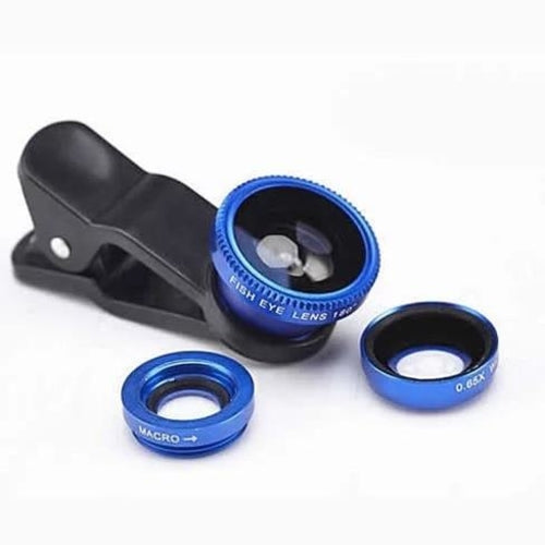 3-in-1 Universal Clip-On Smartphone Camera Lens Kit – Wide Angle, Macro & Fisheye