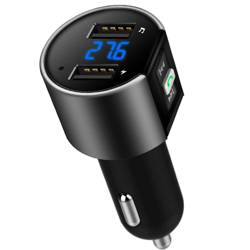 Bluetooth FM Transmitter for Car – Wireless Audio Adapter & USB Charger