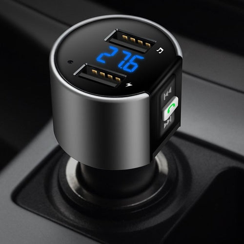 Bluetooth FM Transmitter for Car – Wireless Audio Adapter & USB Charger