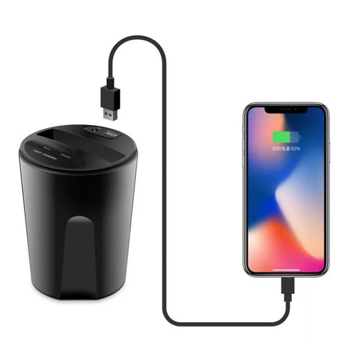 Car Cup Holder Phone Charger – Wireless Charging Mount for iPhone & Android