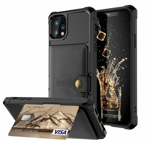 360° Magnetic Leather Wallet Case for iPhone – Card Holder & Full Protection