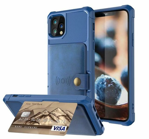 360° Magnetic Leather Wallet Case for iPhone – Card Holder & Full Protection