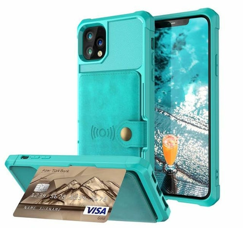360° Magnetic Leather Wallet Case for iPhone – Card Holder & Full Protection