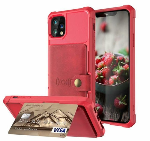 360° Magnetic Leather Wallet Case for iPhone – Card Holder & Full Protection