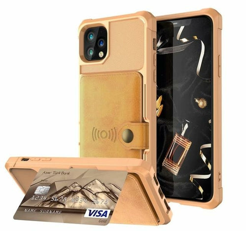360° Magnetic Leather Wallet Case for iPhone – Card Holder & Full Protection