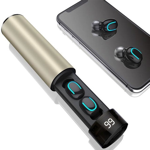 True Twin 2-in-1 Wireless Bluetooth Headphones with Built-In Phone Charger