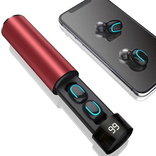 True Twin 2-in-1 Wireless Bluetooth Headphones with Built-In Phone Charger
