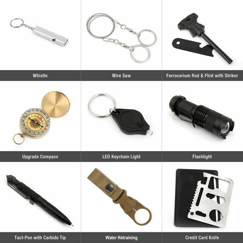 14-in-1 Outdoor Emergency Survival Kit – Camping Safety Gear Set